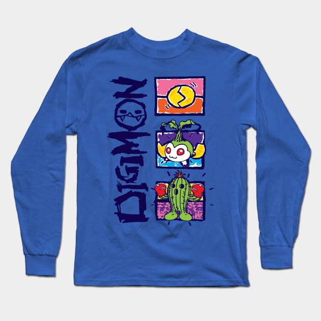 Digital Monsters V3 Long Sleeve T-Shirt by Daletheskater